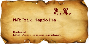 Mázik Magdolna névjegykártya